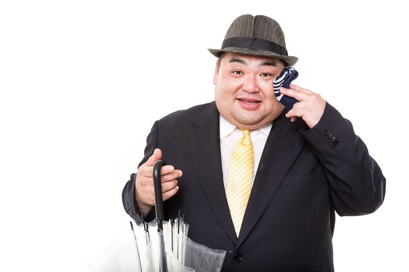 雨の日は好きですね。ビックリするくらい汗かいてても「いやぁ、雨で濡れちゃって…」と言えますから。の写真
