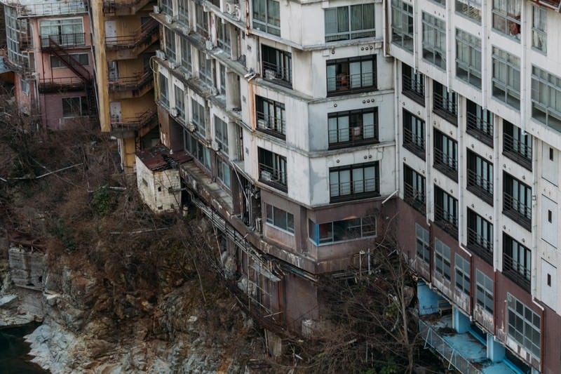 鬼怒川の廃墟の写真