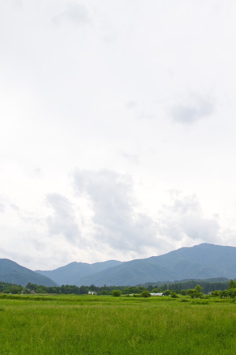 夏の山と空の写真