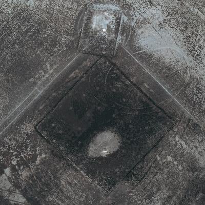 みちのく鹿島球場のグランド（空撮）の写真
