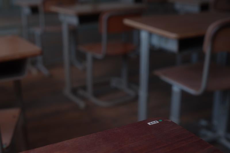 学習机の3の4のシールの写真