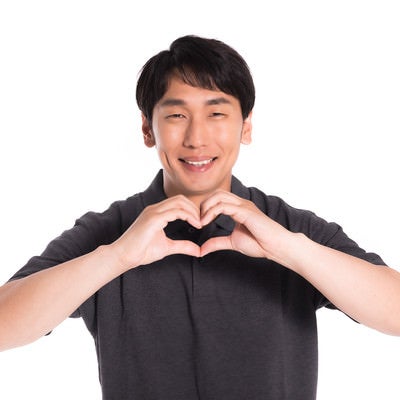 幸せそうな笑みの写真