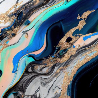 水性インクの混ざり合う様子の写真