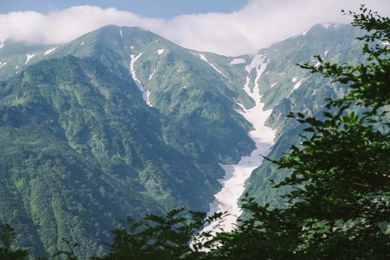 石転び沢遠景の写真