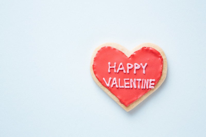 HAPPY VALENTINE（ハートのクッキー）の写真